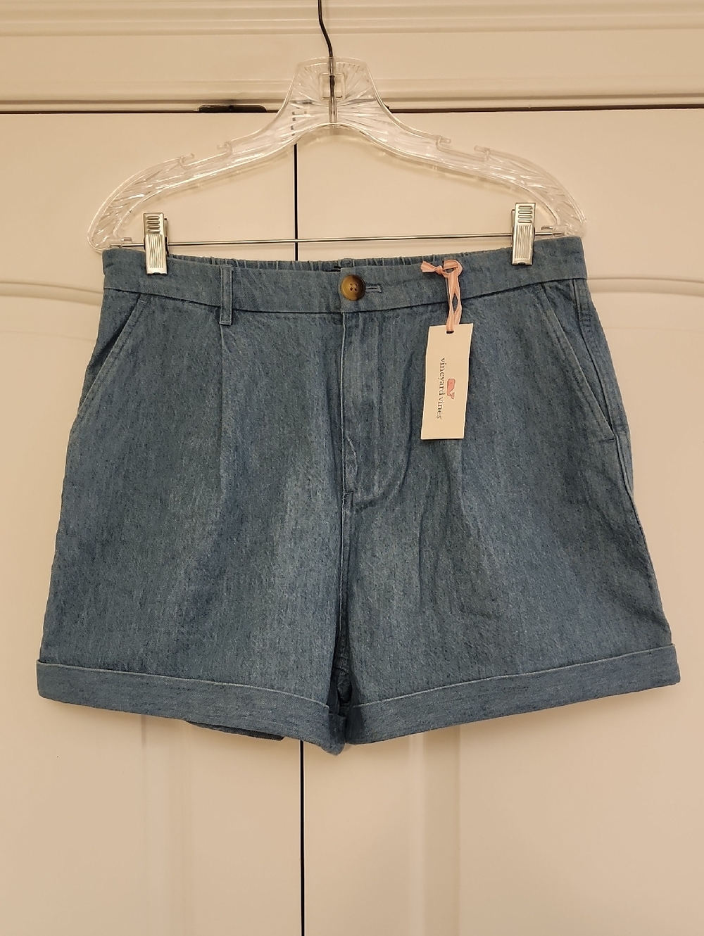 Vineyard Vines Light Blue Denim Cuffed Shorts